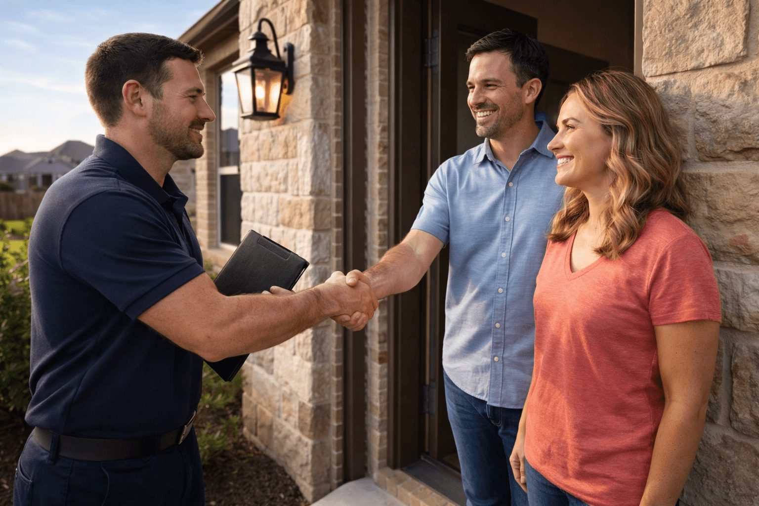 Happy DFW homeowners with new AC
